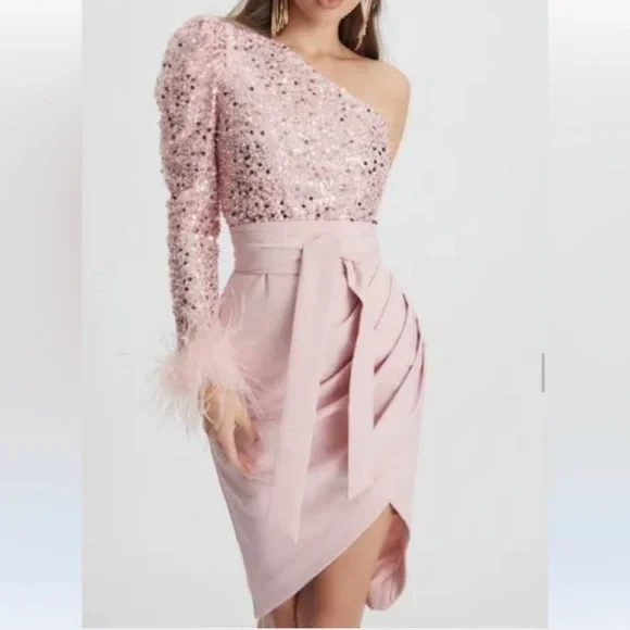 Lavish alice sequin hot sale embellished midi dress